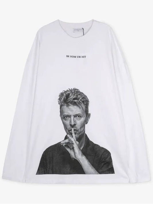 Men's David Bowie Silent White Long Sleeve T-shirt NUS19233 001 - IH NOM UH NIT - BALAAN 2