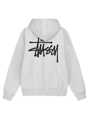 Basic Hooded Ash Heather - STUSSY - BALAAN 1