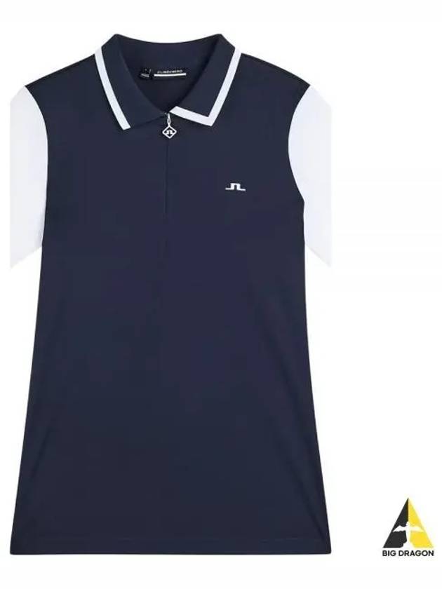 Women's Antonia Golf Polo Shirt Navy - J.LINDEBERG - BALAAN 2