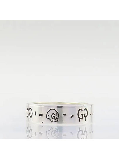 477339 AG925 Silver GG Ghost Logo 6MM Ring - GUCCI - BALAAN 2