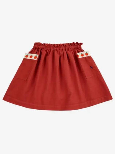 Tomato Pocket Woven Skirt 124AC093 Italian Kids - BOBO CHOSES - BALAAN 1