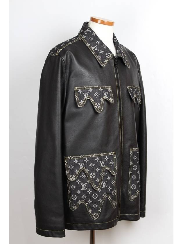 Nigo Crazy Mix Leather Jacket 54 - LOUIS VUITTON - BALAAN 6