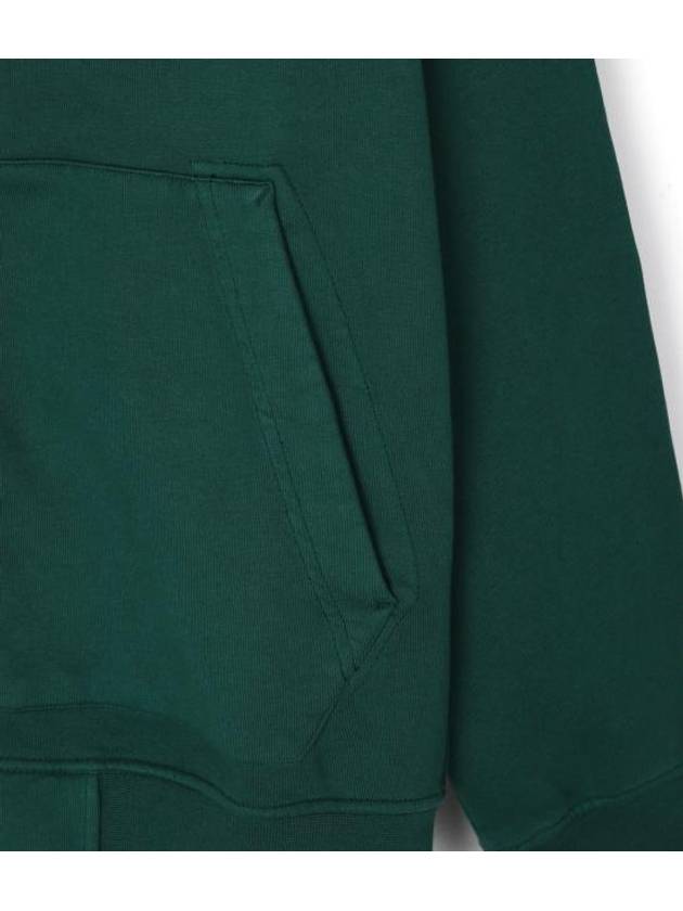 Wappen Patch Cotton Hooded Zip Up Dark Green - STONE ISLAND - BALAAN 5