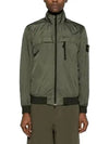 Compass Badge Pleated Windbreaker Khaki - STONE ISLAND - BALAAN 3