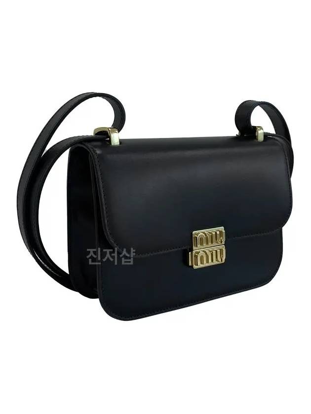 Logo Metal Buckle Shoulder Bag Black - MIU MIU - BALAAN 5