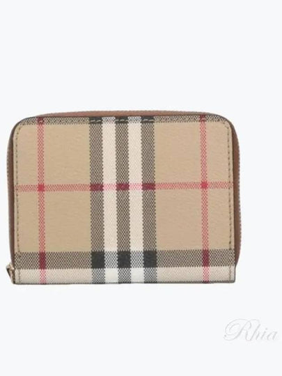 Check Zip Around Small Half Wallet Archive Beige - BURBERRY - BALAAN 2