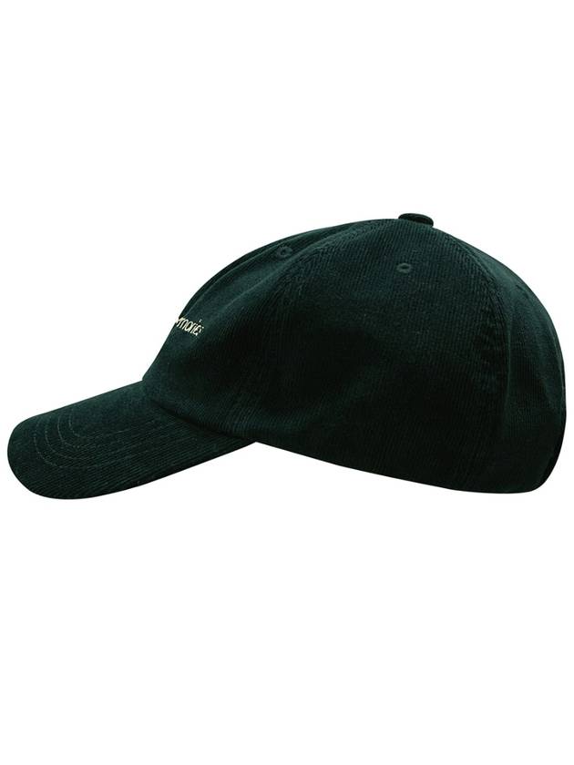 CORDUROY MM BALL CAP in deep green - MYDEEPBLUEMEMORIES - BALAAN 3