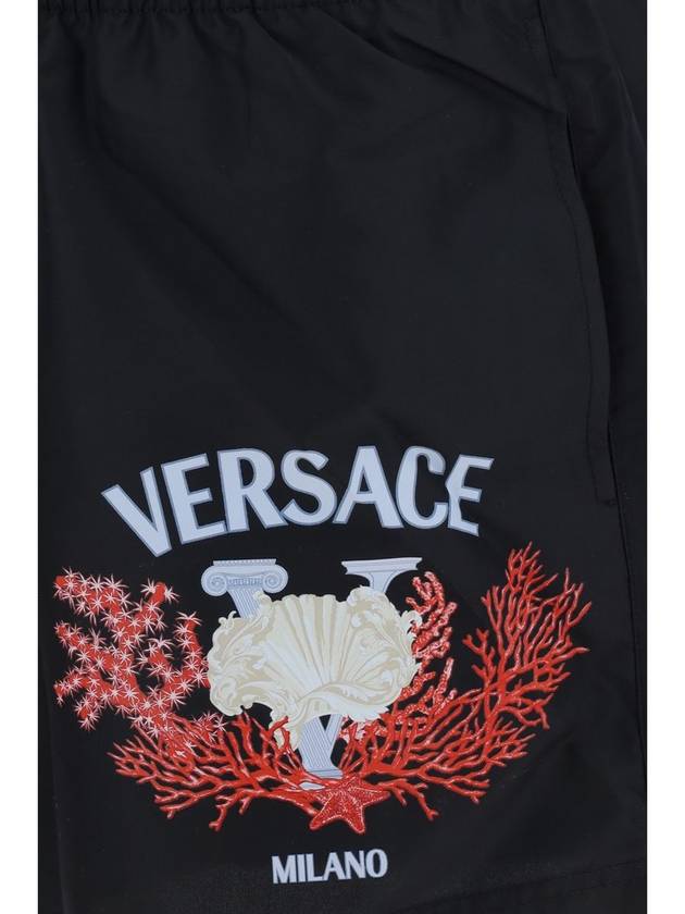 Coral print swim shorts 10025161A11324 - VERSACE - BALAAN 3