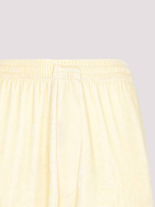 Velvet Effect Straight Pants Yellow - BALENCIAGA - BALAAN 5