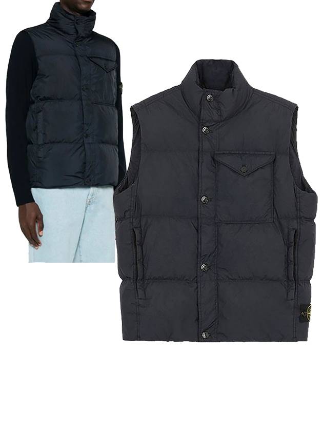 Crinkle Reps R-NY Down Vest Navy - STONE ISLAND - BALAAN 2