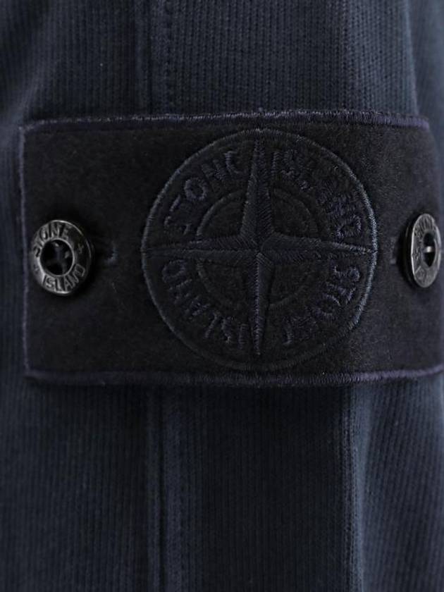 Regular Fit Cotton Zip-up Hoodie Navy - STONE ISLAND - BALAAN 4