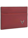 Men's Two-tone Card Wallet Red Navy - VALENTINO - BALAAN.