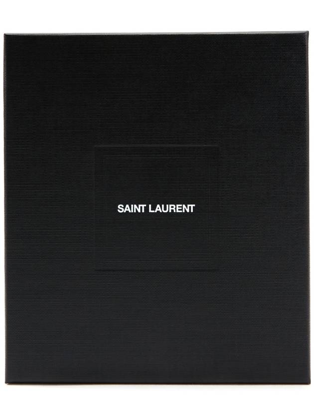 Matelasse Monogram Quilting Flap Half Wallet Black - SAINT LAURENT - BALAAN 9