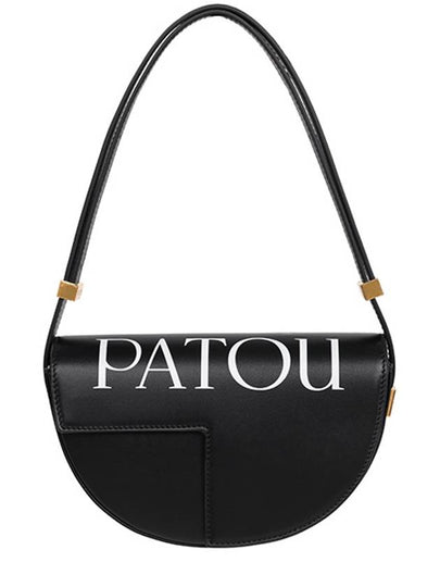 Le Petit Logo Leather Shoulder Bag White Black - PATOU - BALAAN 2