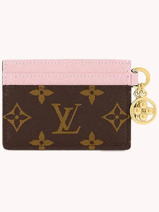 LV Charm Monogram Card Wallet Brown Pink - LOUIS VUITTON - BALAAN 2