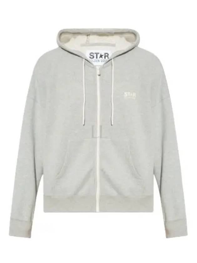 Star Logo Zip-Up Hoodie Melange Grey - GOLDEN GOOSE - BALAAN 2