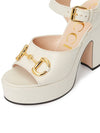 Horsebit Platform Sandals White - GUCCI - BALAAN 8