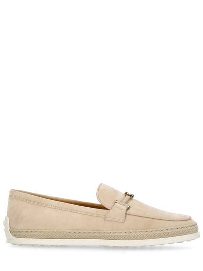 T-Ring Suede Loafers Beige - TOD'S - BALAAN 2