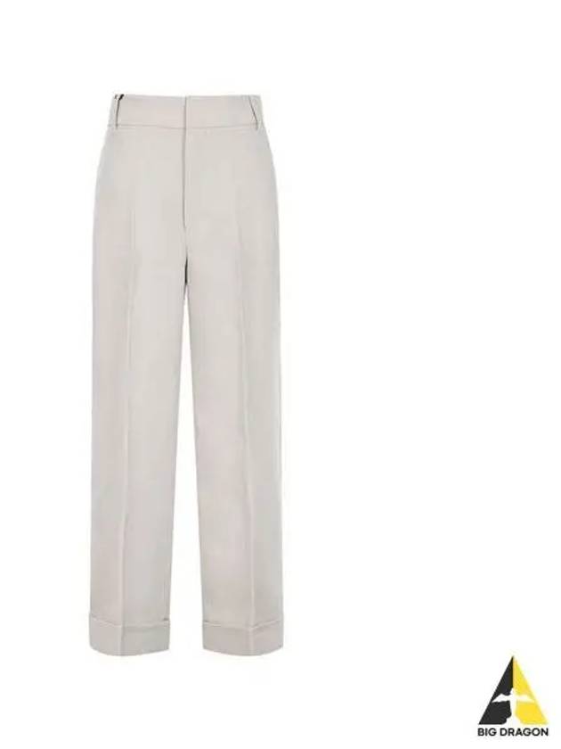 Women s Salis Linen Crop Pants Ivory 2391311232600 - MAX MARA - BALAAN 1