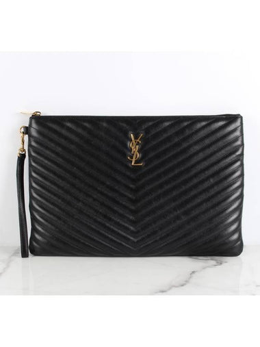 Clutch Black L - SAINT LAURENT - BALAAN 1