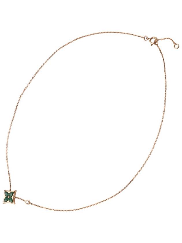 Q93894 Rose gold malachite color blossom BB star pendant necklace 33577 6 - LOUIS VUITTON - BALAAN 3