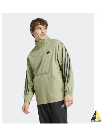 adidas Future Icon 3S Woven Windbreaker Olive IW8571 - ADIDAS - BALAAN 1