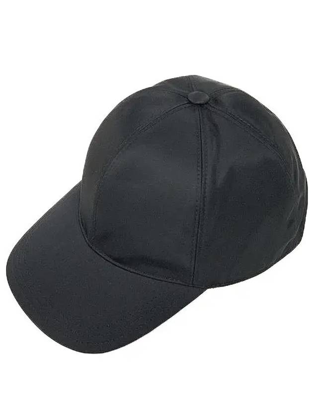 Re-Nylon Triangle Logo Baseball Cap Black - PRADA - BALAAN 4