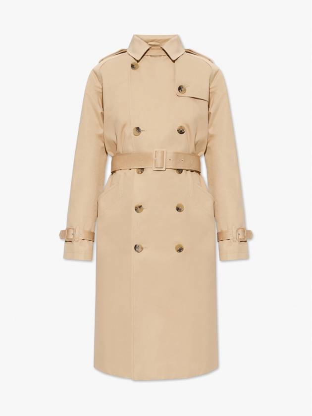 Greta Double Breasted Cotton Trench Coat Beige - A.P.C. - BALAAN 2