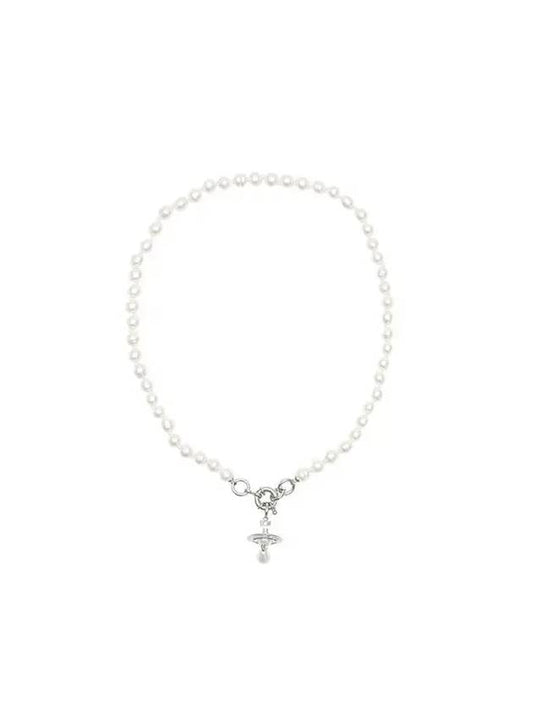 Aleksa Pearl Necklace Silver - VIVIENNE WESTWOOD - BALAAN 1