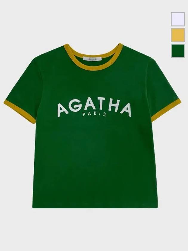 Logo color combination short sleeve t-shirt AGT126106 - AGATHA APPAREL - BALAAN 7