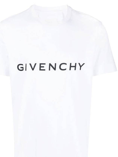 Archetype Logo Print Slim Fit Cotton Short Sleeve T-Shirt White - GIVENCHY - BALAAN 2