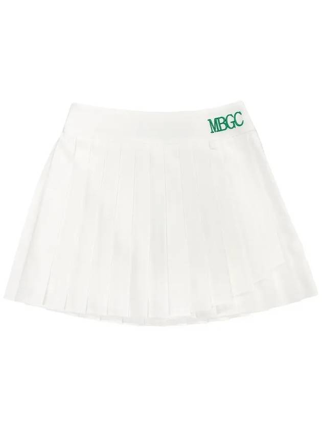 MBGC PLEATS LAYERED SKIRT MBGC embroidery sporty pleated skirt WHITE - MONBIRDIE GOLF - BALAAN 4