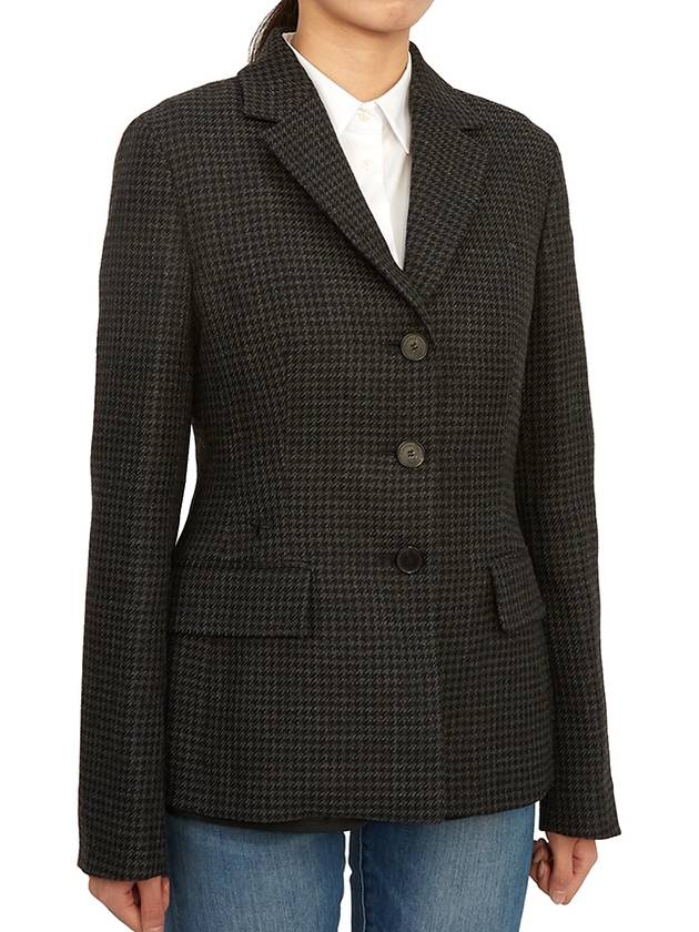 2-In-1 Houndstooth Mohair Wool Jacket Grey - DIOR - BALAAN 4