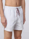 RWB Trimmed Striped Swim Shorts Light Blue - THOM BROWNE - BALAAN 3