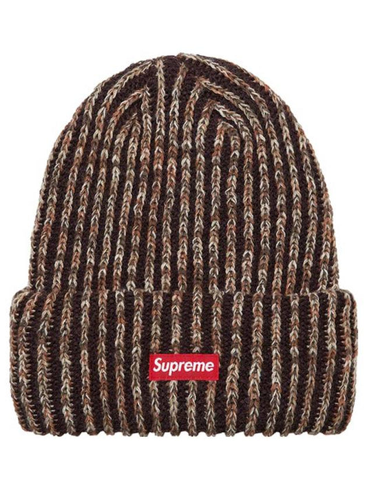 Rainbow Knit Loose Gauge Beanie Dark Brown - SUPREME - BALAAN 1