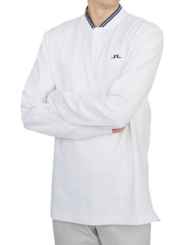 Tyson Golf Collar Long Sleeve T-Shirt White - J.LINDEBERG - BALAAN 6