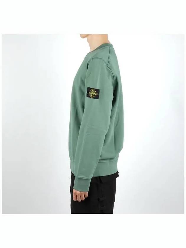 Compass Patch Cotton Sweatshirt Sage Green - STONE ISLAND - BALAAN 4