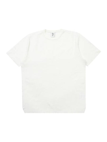 Round Short Sleeve T-Shirt Off White - SOLEW - BALAAN 2