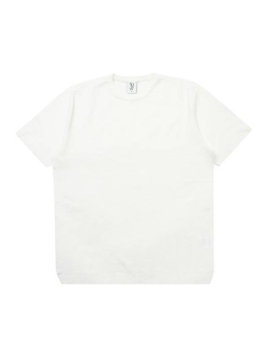 Men's Round Short Sleeve Knit Top Off White - SOLEW - BALAAN 1