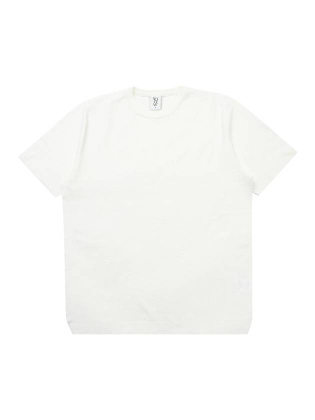 Round Short Sleeve T-Shirt Off White - SOLEW - BALAAN 1