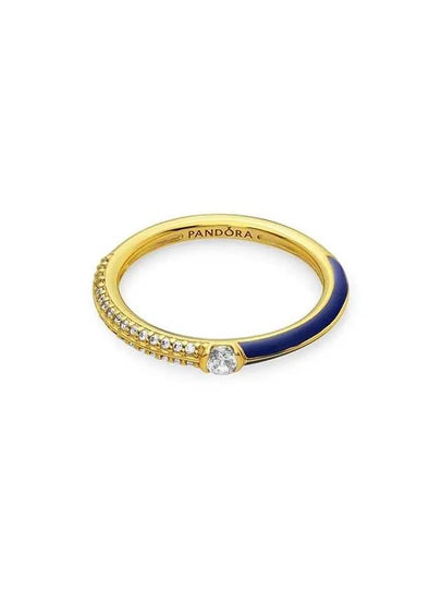 Me Pave Dual Ring Gold Blue - PANDORA - BALAAN 2