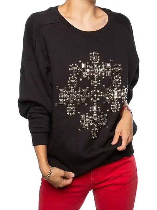 Women s Jewelry Pattern Sweatshirt Black 365364 - SAINT LAURENT - BALAAN 2