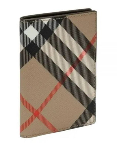 Check Pattern Two-Fold Card Wallet Beige - BURBERRY - BALAAN 2