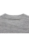 Face Patch Crop Cardigan Light Grey Melange - ACNE STUDIOS - BALAAN 8