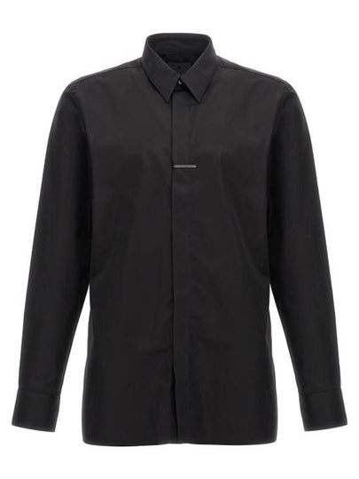 Classic Fit Poplin Long Sleeve Shirt Black - GIVENCHY - BALAAN 2