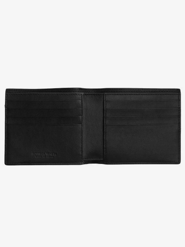 Intrecciato Leather Half Wallet Black - BOTTEGA VENETA - BALAAN 3