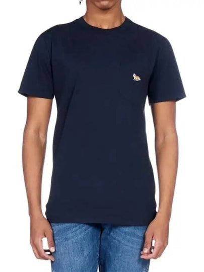 Baby Fox Patch Pocket Short Sleeve T-Shirt Navy - MAISON KITSUNE - BALAAN 2