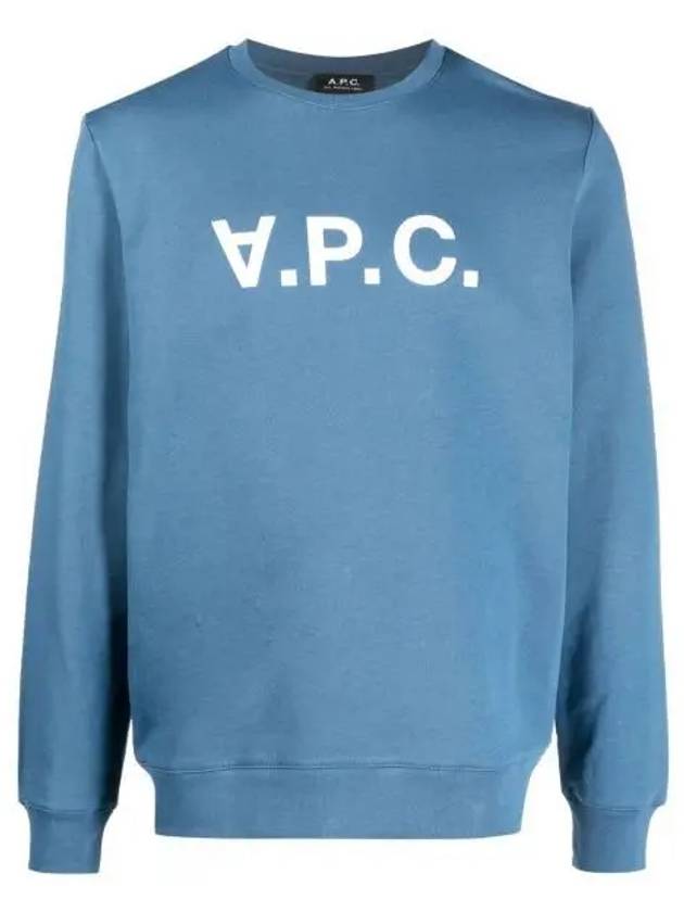 VPC Logo Crew Neck Sweatshirt Blue - A.P.C. - BALAAN 2