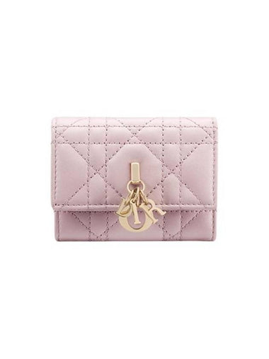 My Dior Cannage Lambskin Wallet Pale Pink - DIOR - BALAAN 1