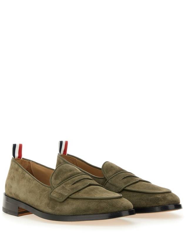 Varsity Suede Penny Loafers Dark Green - THOM BROWNE - BALAAN 2